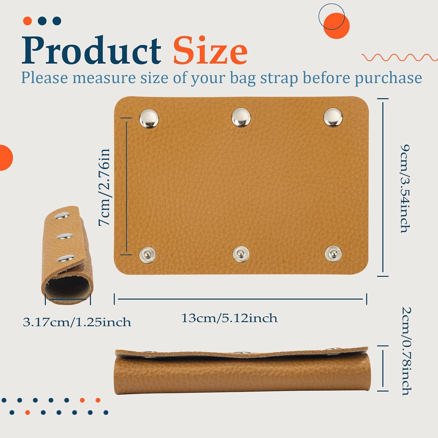 Handbag Handle Leather Wrap Cover (2-Pack)